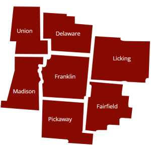 Service Area - Central Ohio Criminal Defense Attorneys Área de servicio - Abogados de defensa criminal en el centro de Ohio