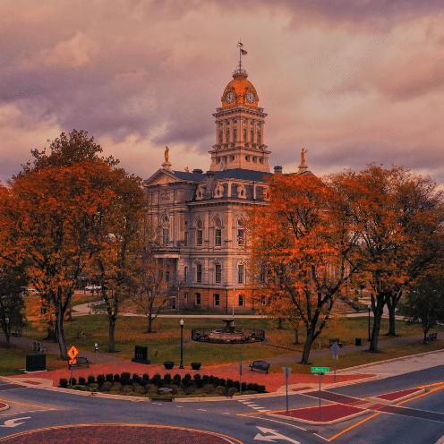 Courthouse where Licking County Civil Protection Order Attorneys represent clients if needed